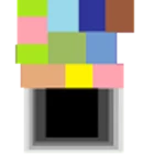 image mosaic/blur android application logo